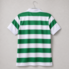 Jersey Celtic 1980 con bande orizzontali verdi e bianche