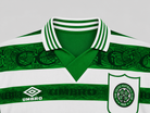 Frontale jersey Celtics home anni 90 con bande orizzontali