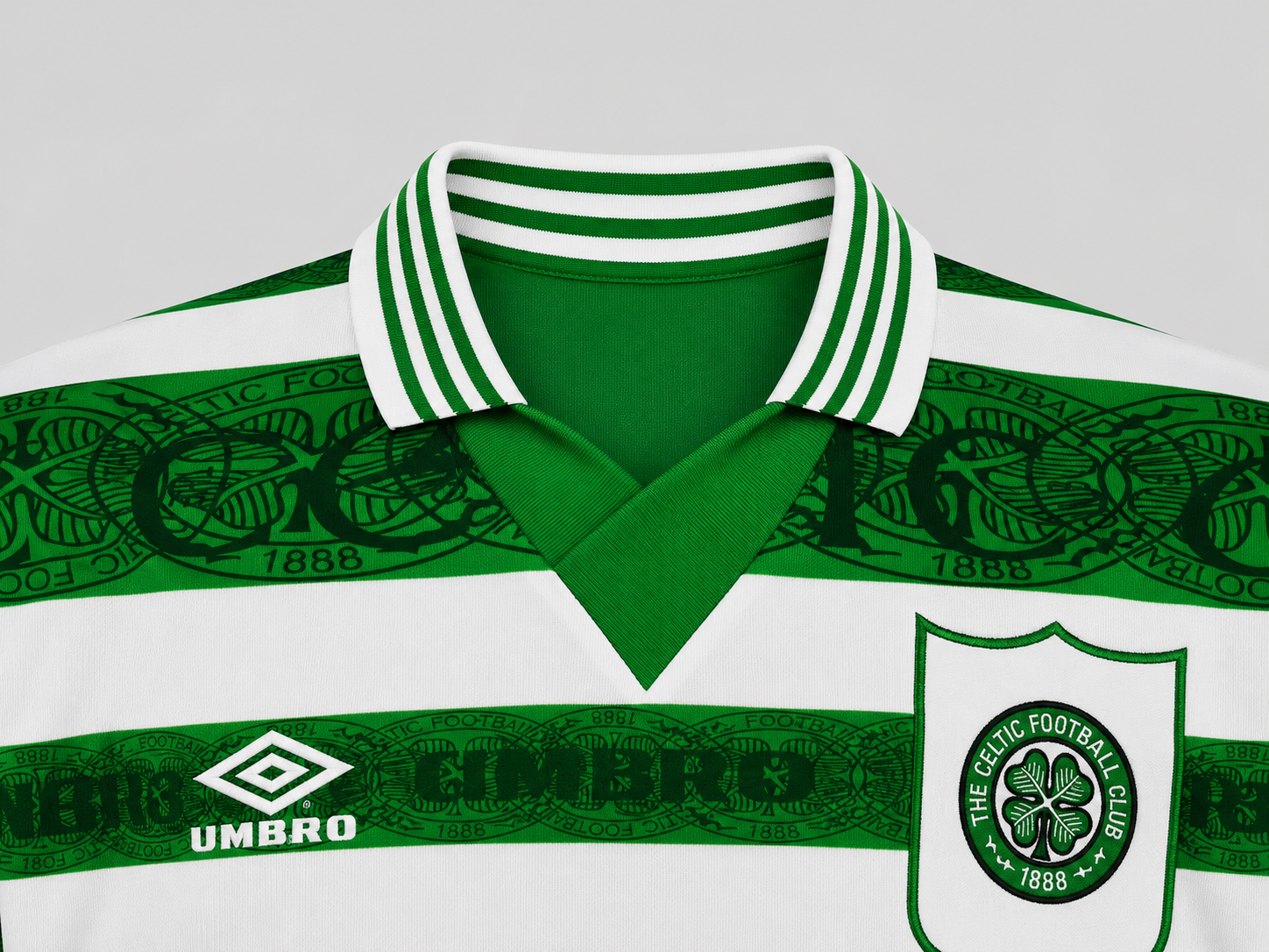 Frontale jersey Celtics home anni 90 con bande orizzontali