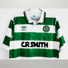 Frontale jersey Celtic home anni 90 con bande orizzontali