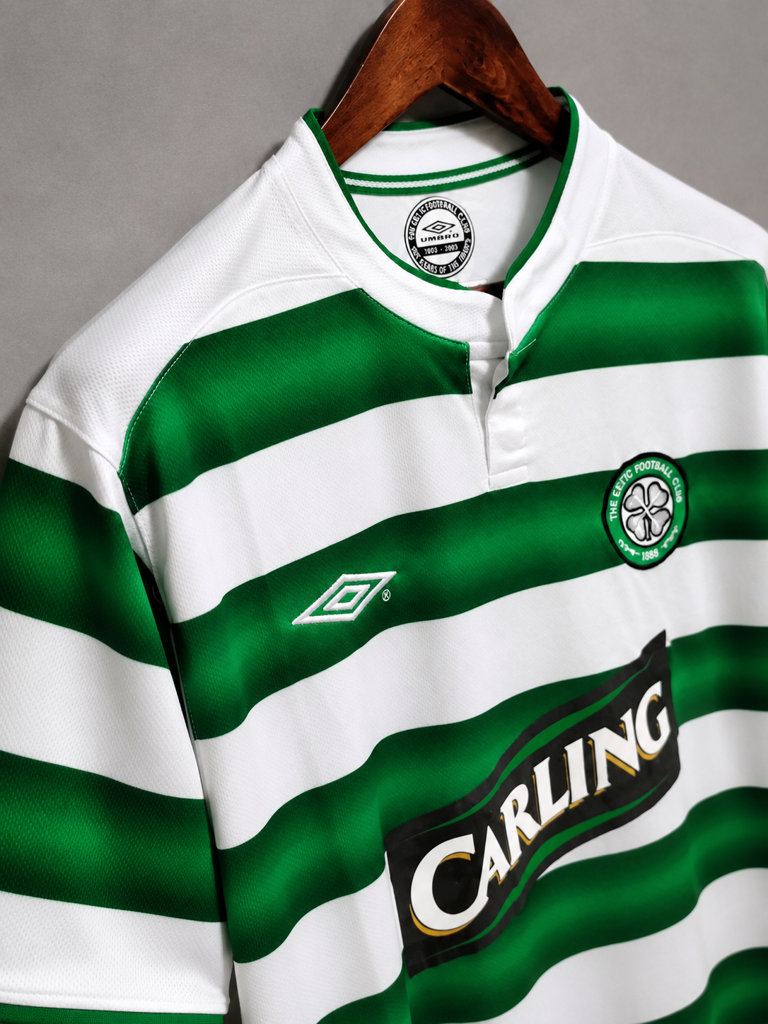 Maglia Celtic home vintage con numero 7 sul retro
