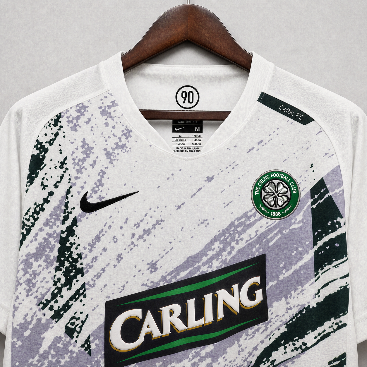 Jersey rétro Celtic 2007/08 design grafico moderno