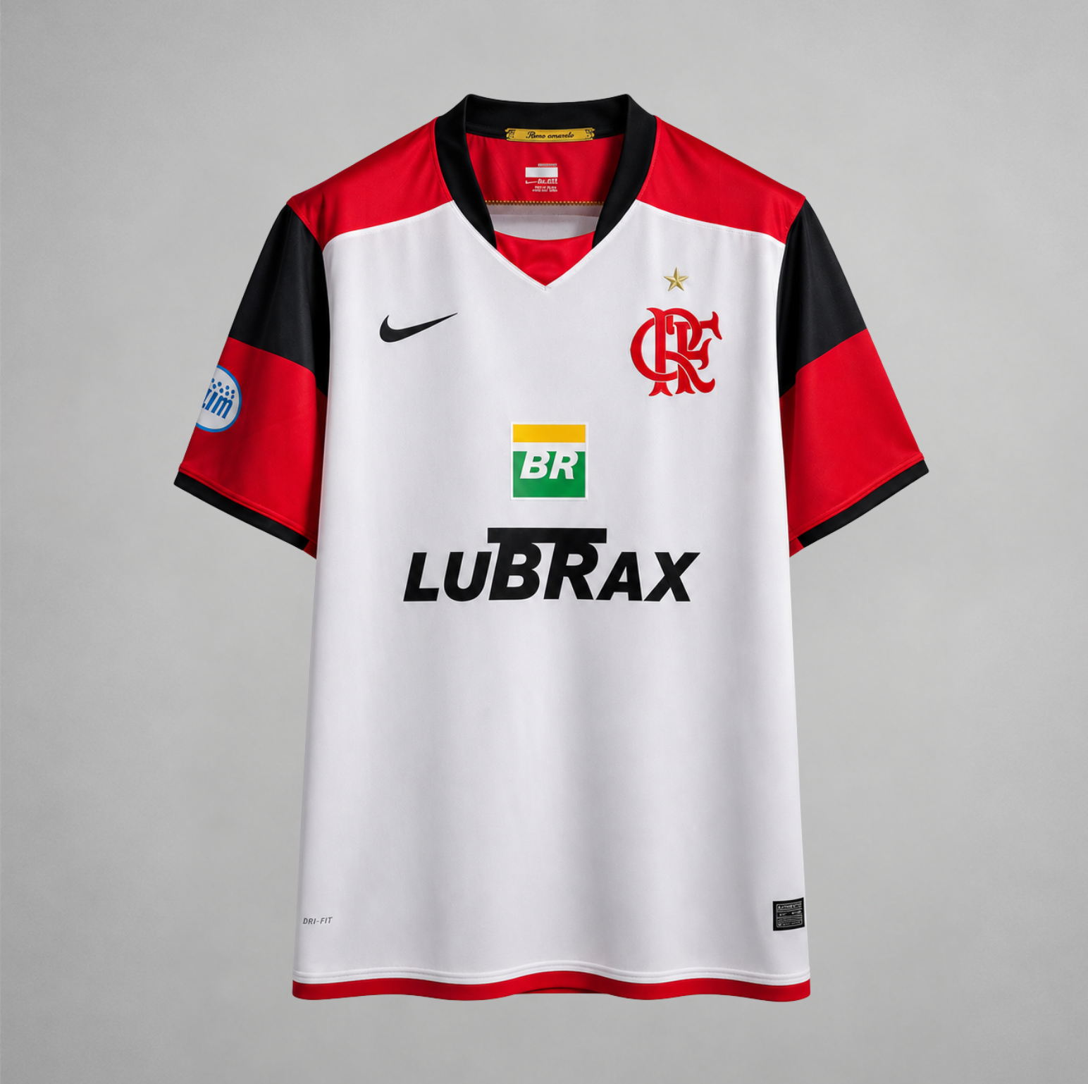 Flamengo maglia away 2008/09 bianca con dettagli rosso neri