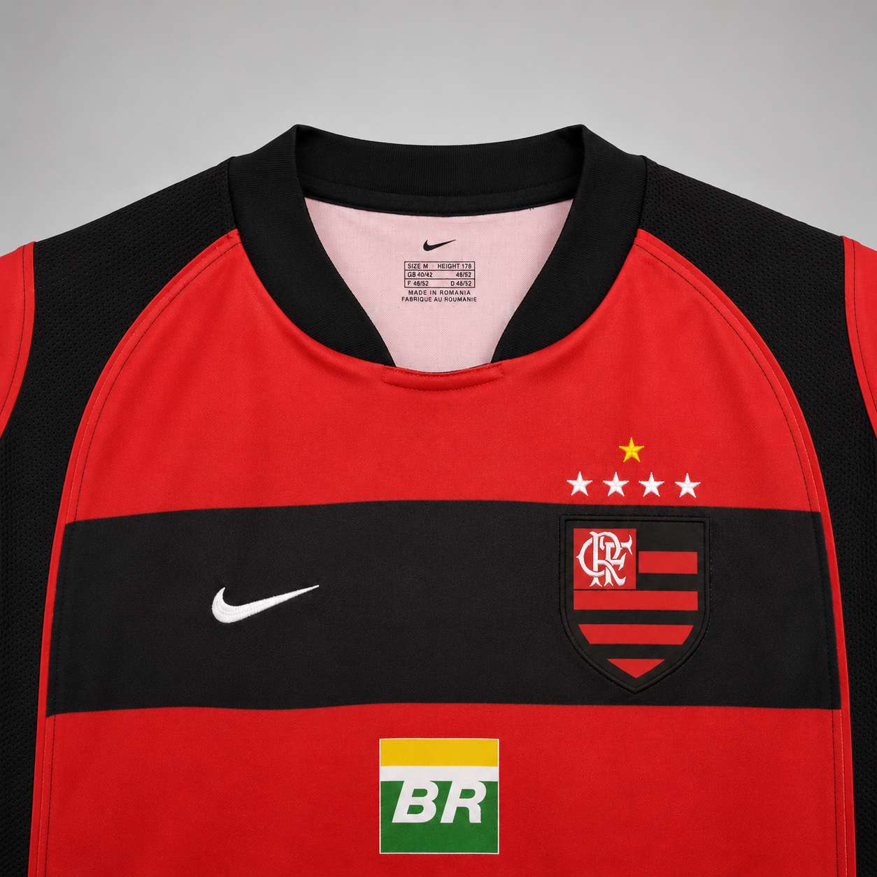 Flamengo maglia home 2003/04 rosso nera stile rétro brasiliano