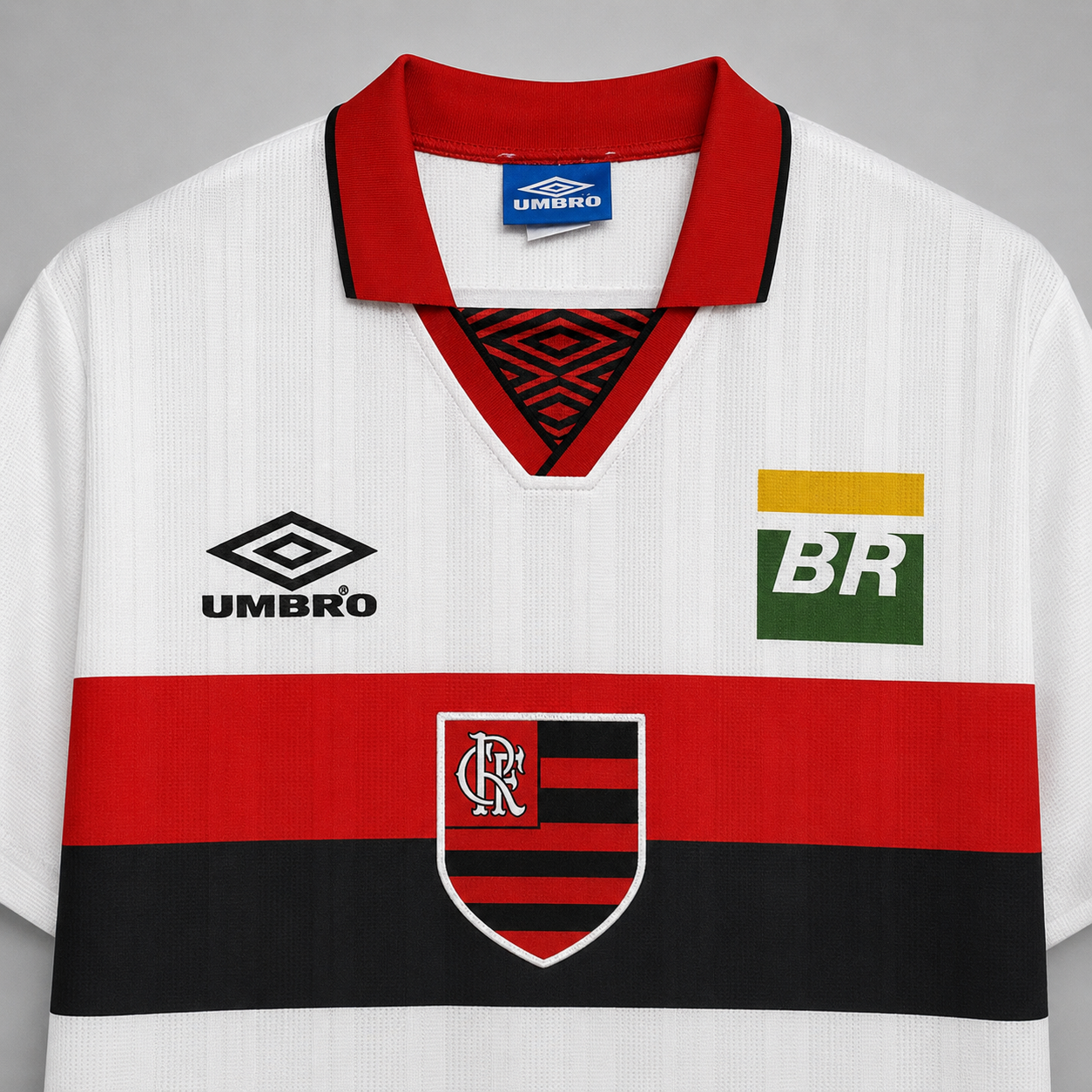 Dettaglio stemma commemorativo Flamengo away jersey 1995 edizione limitata