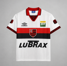 Flamengo maglia away 1995 anniversario 100 anni colore bianco con fascia rosso nera
