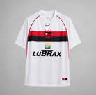 Flamengo maglia away 2002/03 bianca con banda rossonera frontale