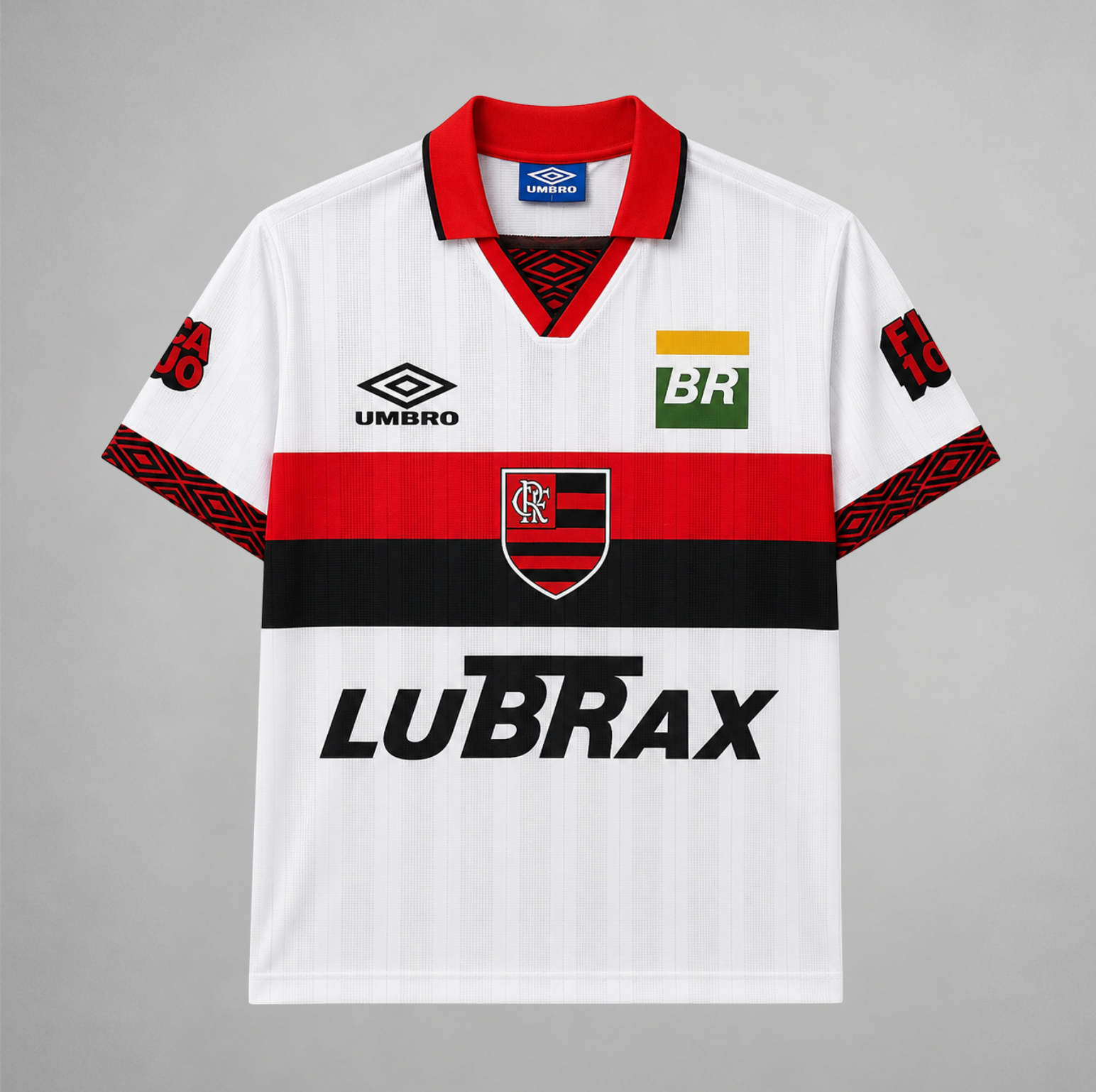 Flamengo maglia away 1995/96 bianca con fascia rosso nera