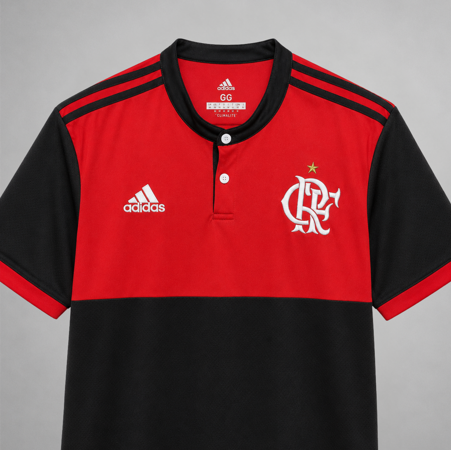 Retro Flamengo jersey home 2017/18 con bande orizzontali classiche
