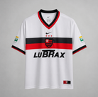 Flamengo maglia away 2001/02 bianca con dettagli rosso neri