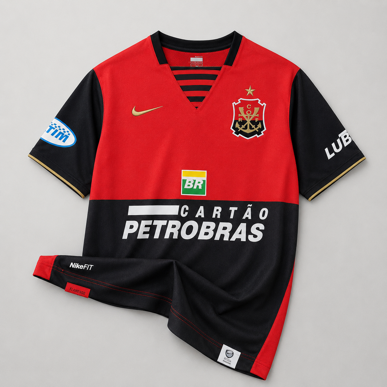 Flamengo maglia home 2007/08 rosso nera stile vintage