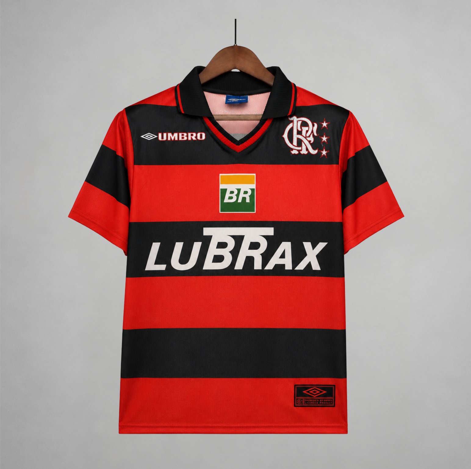 Flamengo maglia home 1999/00 rosso nera stile rétro brasiliano