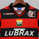 Dettaglio frontale Flamengo jersey home 1999/00 con bande orizzontali