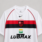 Retro della Flamengo maglia away 2002/03 bianca minimalista