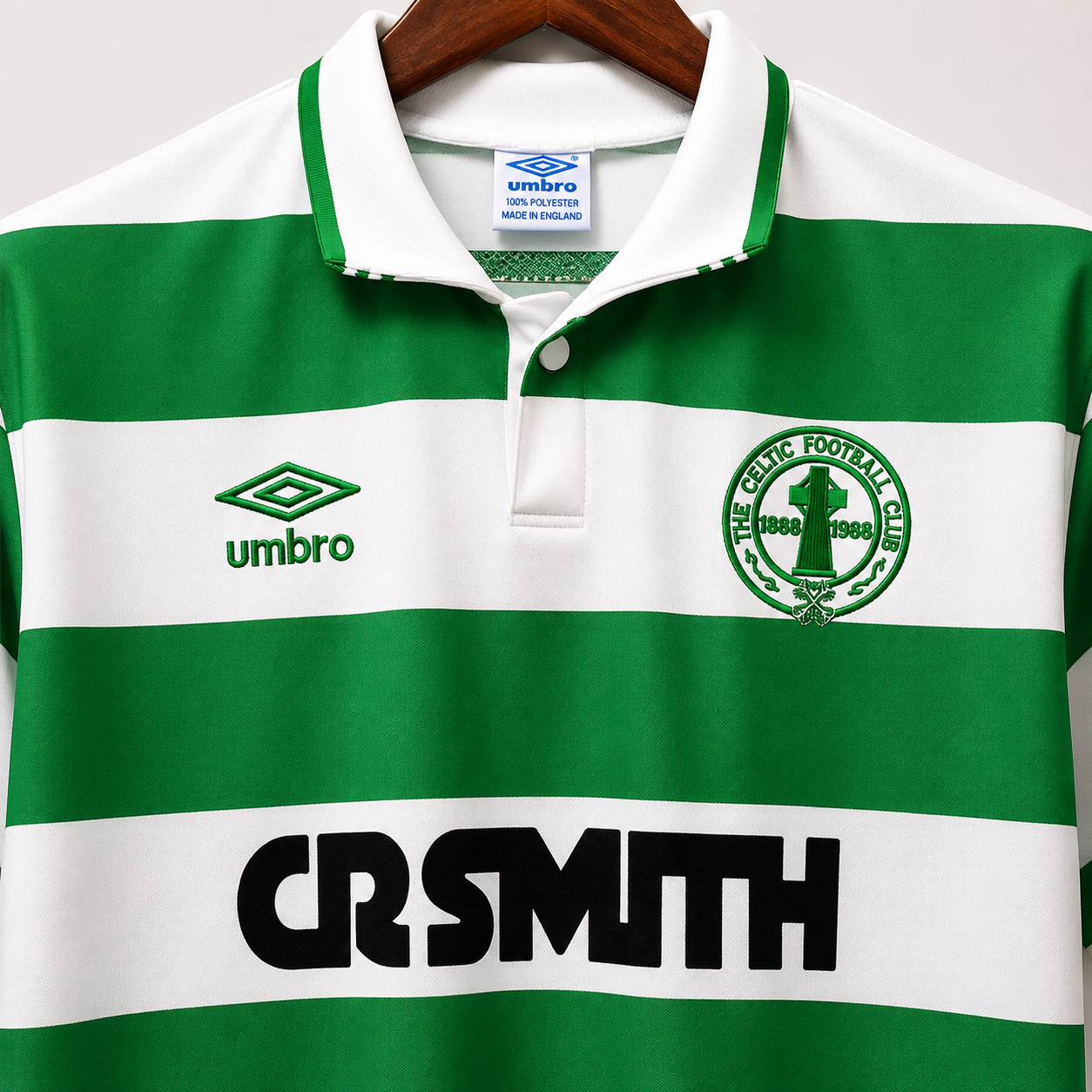 Frontale Celtics jersey home 1987/89 con strisce orizzontali