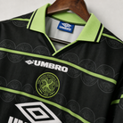 colletto verde Celtics maglia vintage 1998 Dettaglio