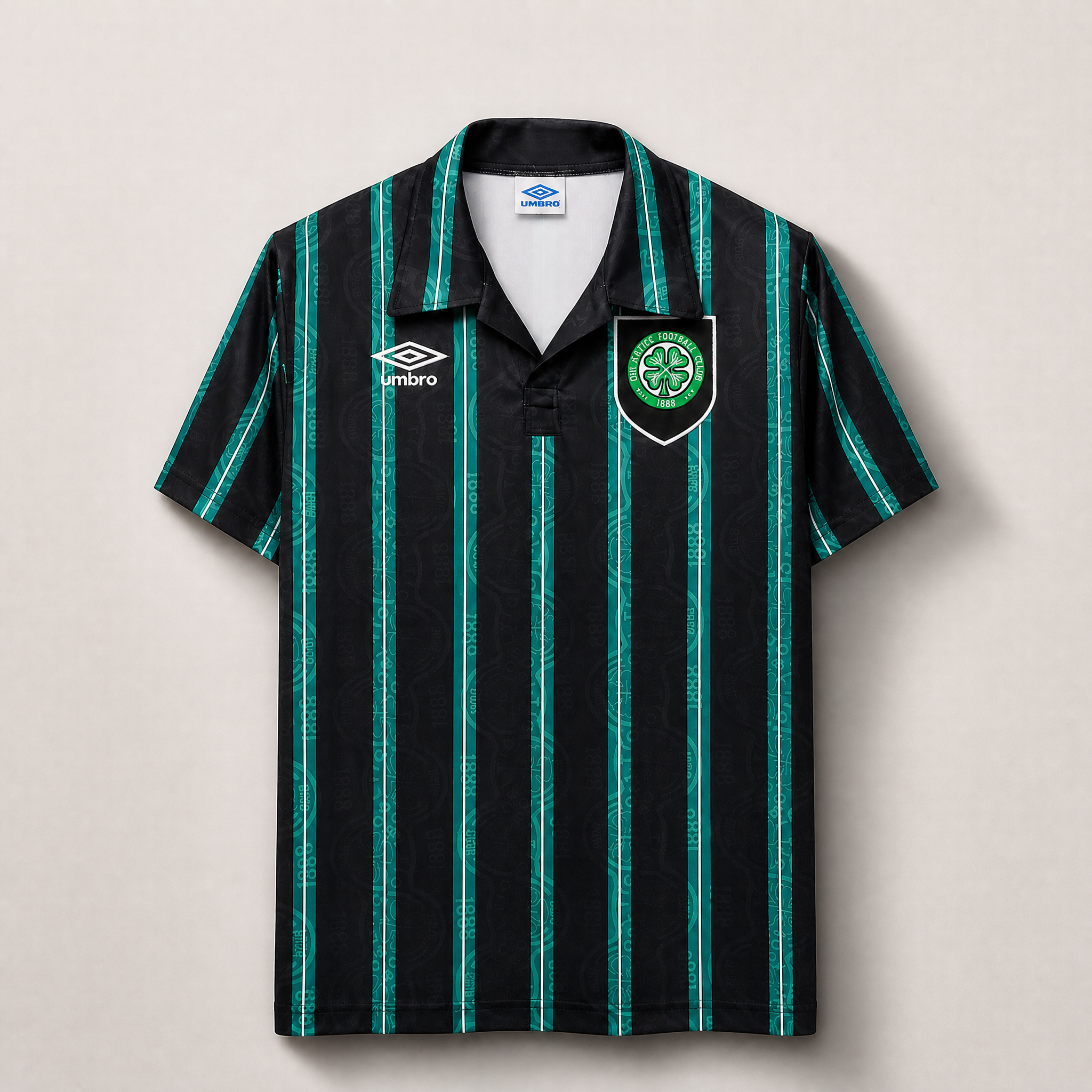 Celtics maglia away 1992/93 nera con righe verdi
