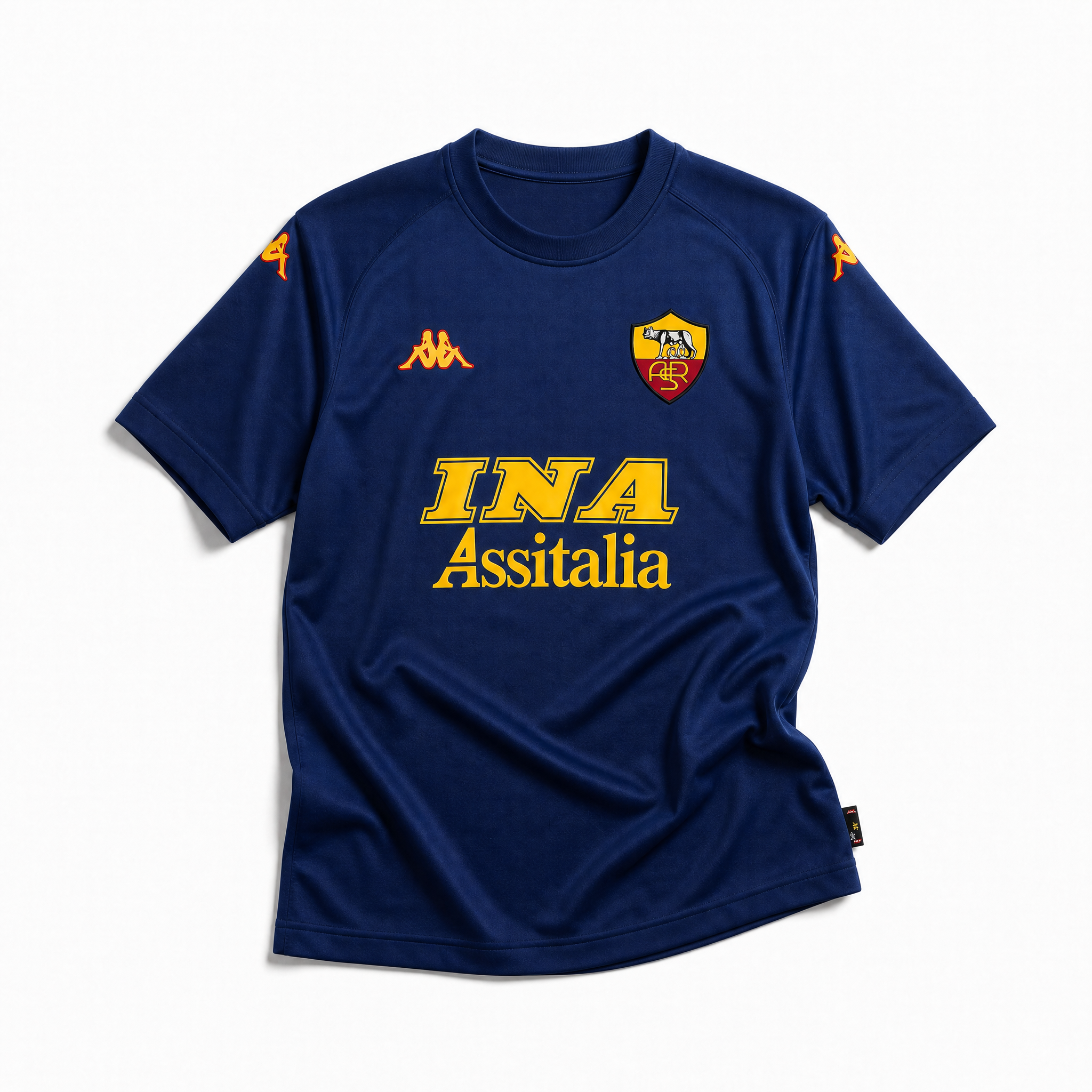 Maglia Roma Third 2000/01 blu Kappa con sponsor INA Assitalia
