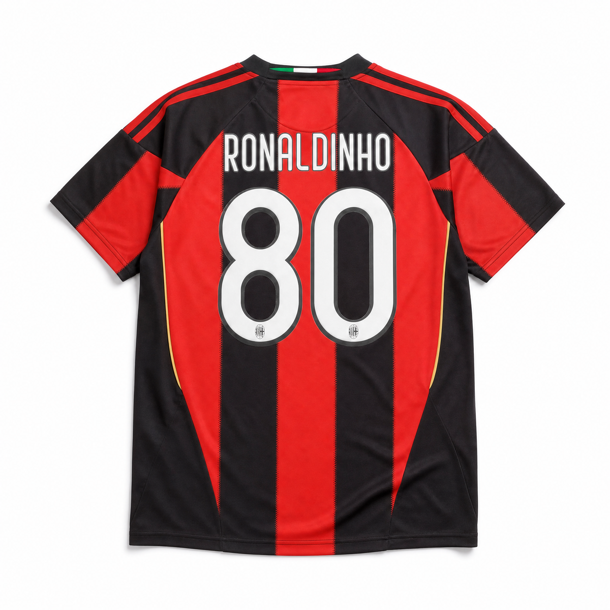 Maglia Milan Home 2010/11 Ronaldinho numero 80 retro rossonero