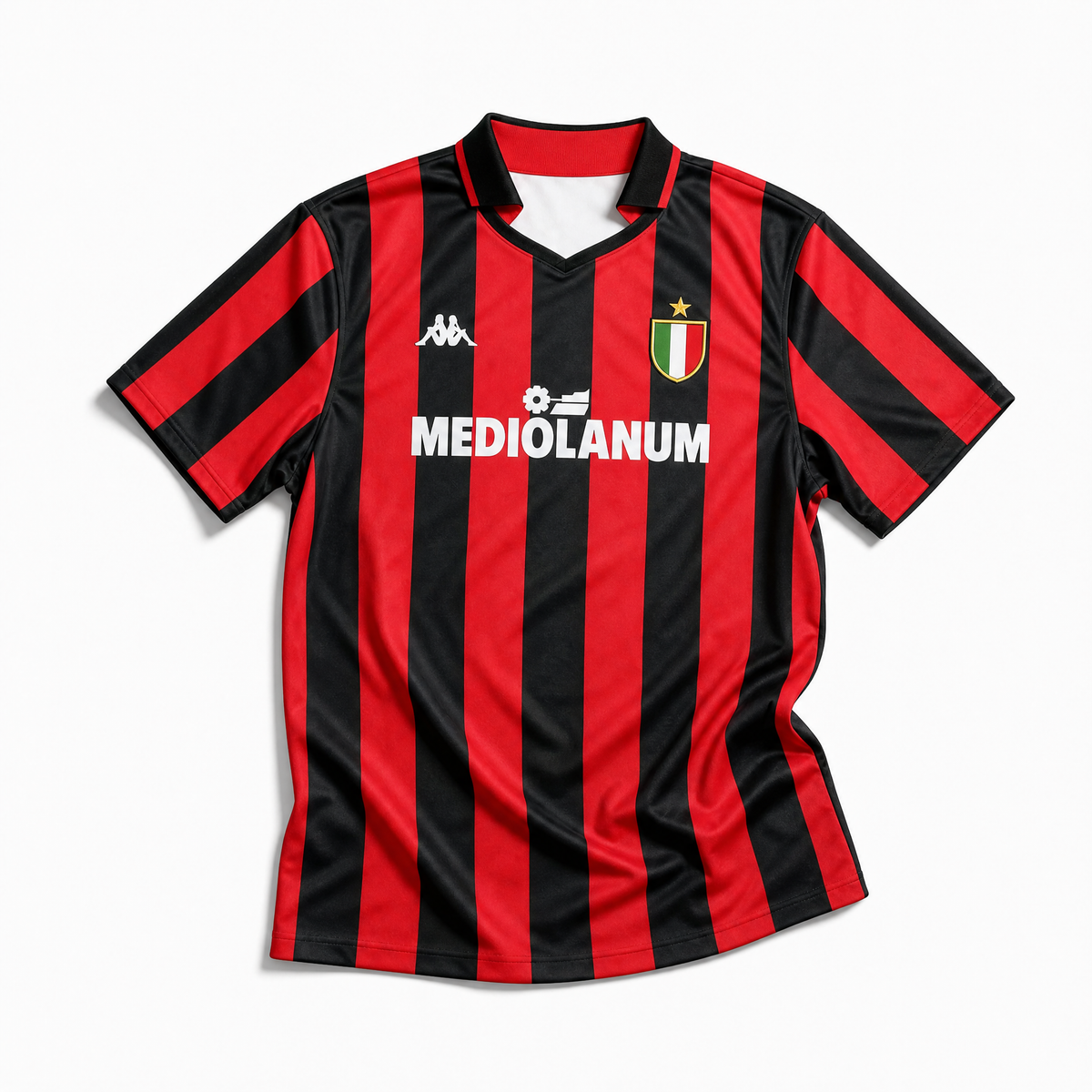 Maglia Maldini Milan Home 1988/89 vintage rossonera vista frontale.