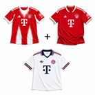 Tre maglie Kane Bayern Monaco 2025/26 e 2026/27 - fronte