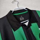 Dettaglio colletto nero football shirt Celtic 2005/06