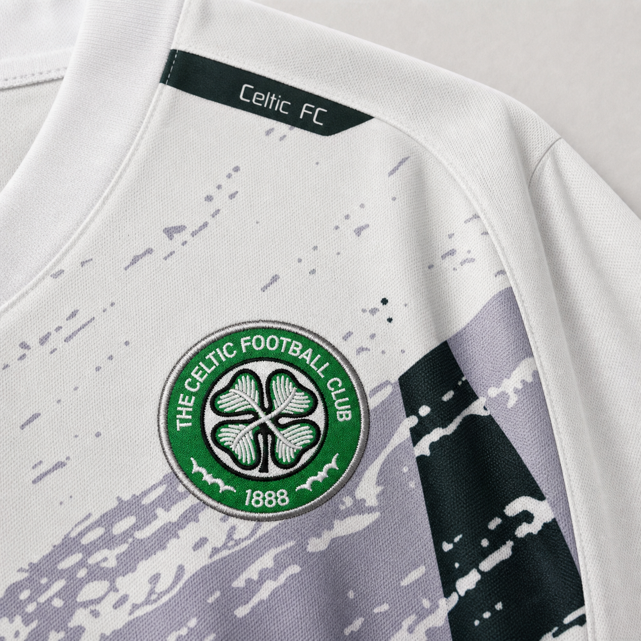 Dettaglio frontale football shirt Celtic away 2007/08