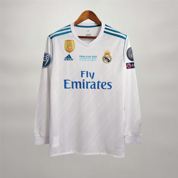 Real Madrid Home Shirt UCL Final Long 2017/18 – Retro Soccer Kit