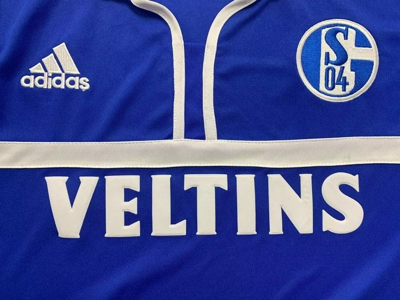 Schalke 04 shirt home 2000/02 con strisce bianche sulle maniche