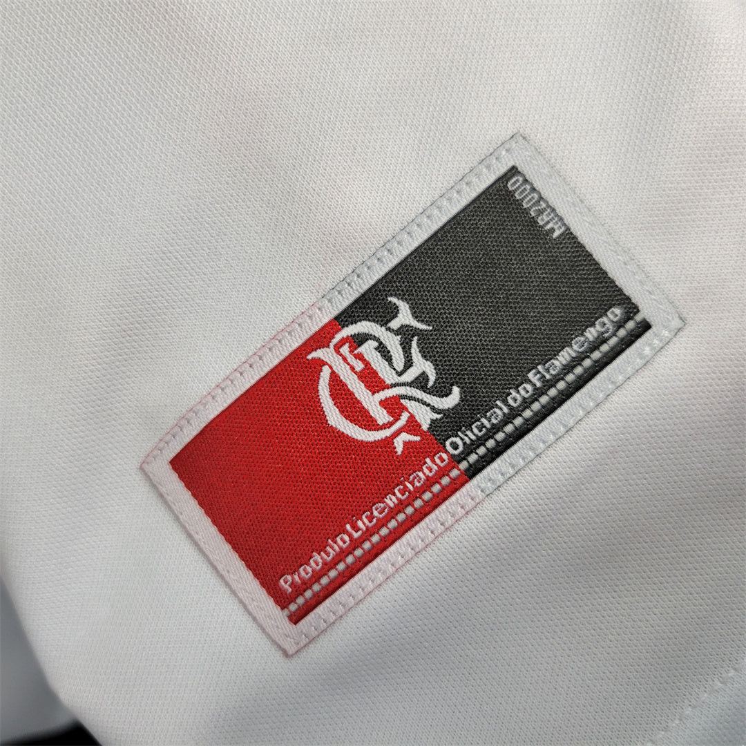 Flamengo maglia away 2001/02 bianca con dettagli rosso neri