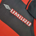 Close-up texture e dettagli Flamengo football shirt 1999/00
