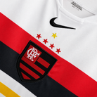 Flamengo maglia away 2002/03 bianca con banda rossonera frontale