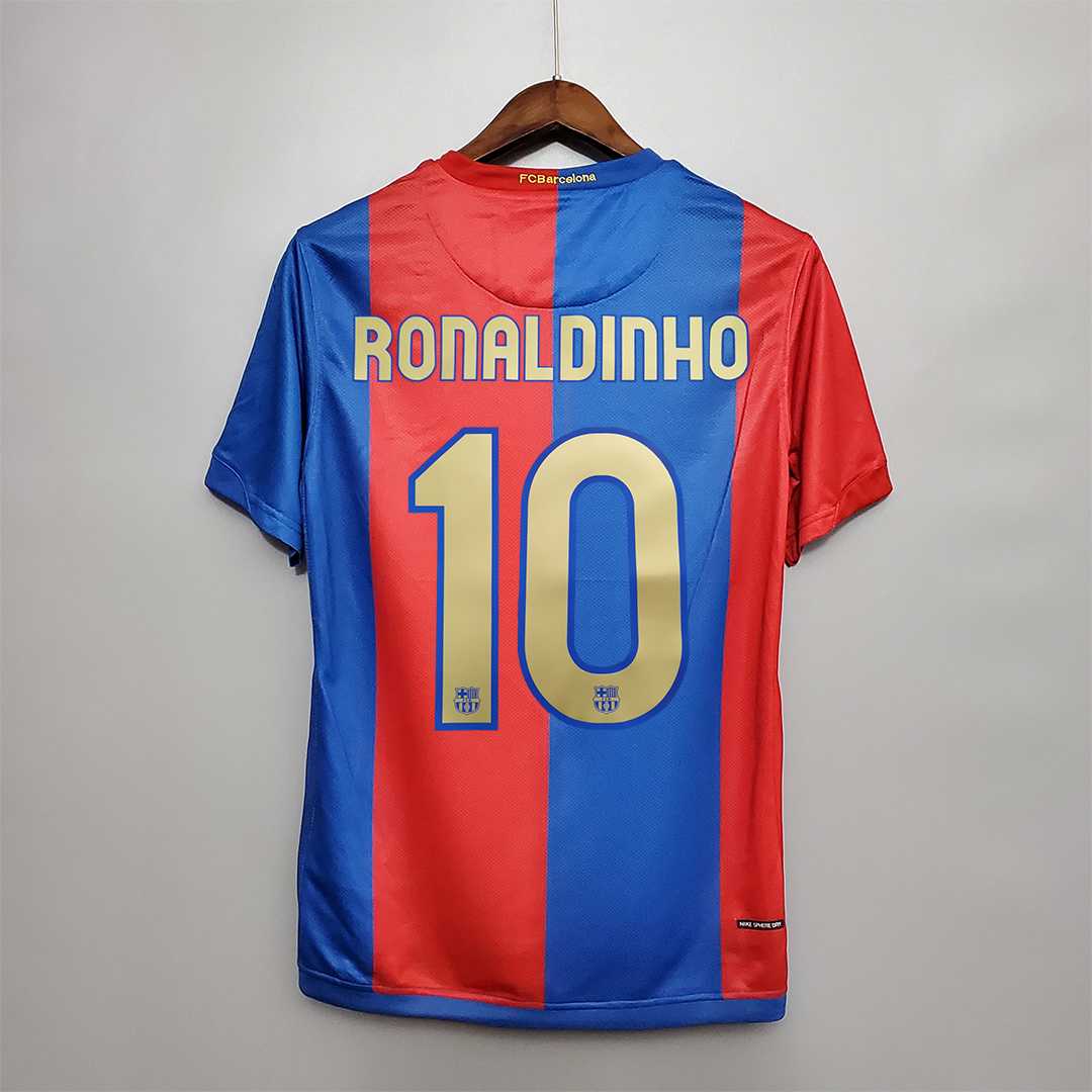Maglia Barcellona Home 2006/07 Ronaldinho numero 10 retro blaugrana