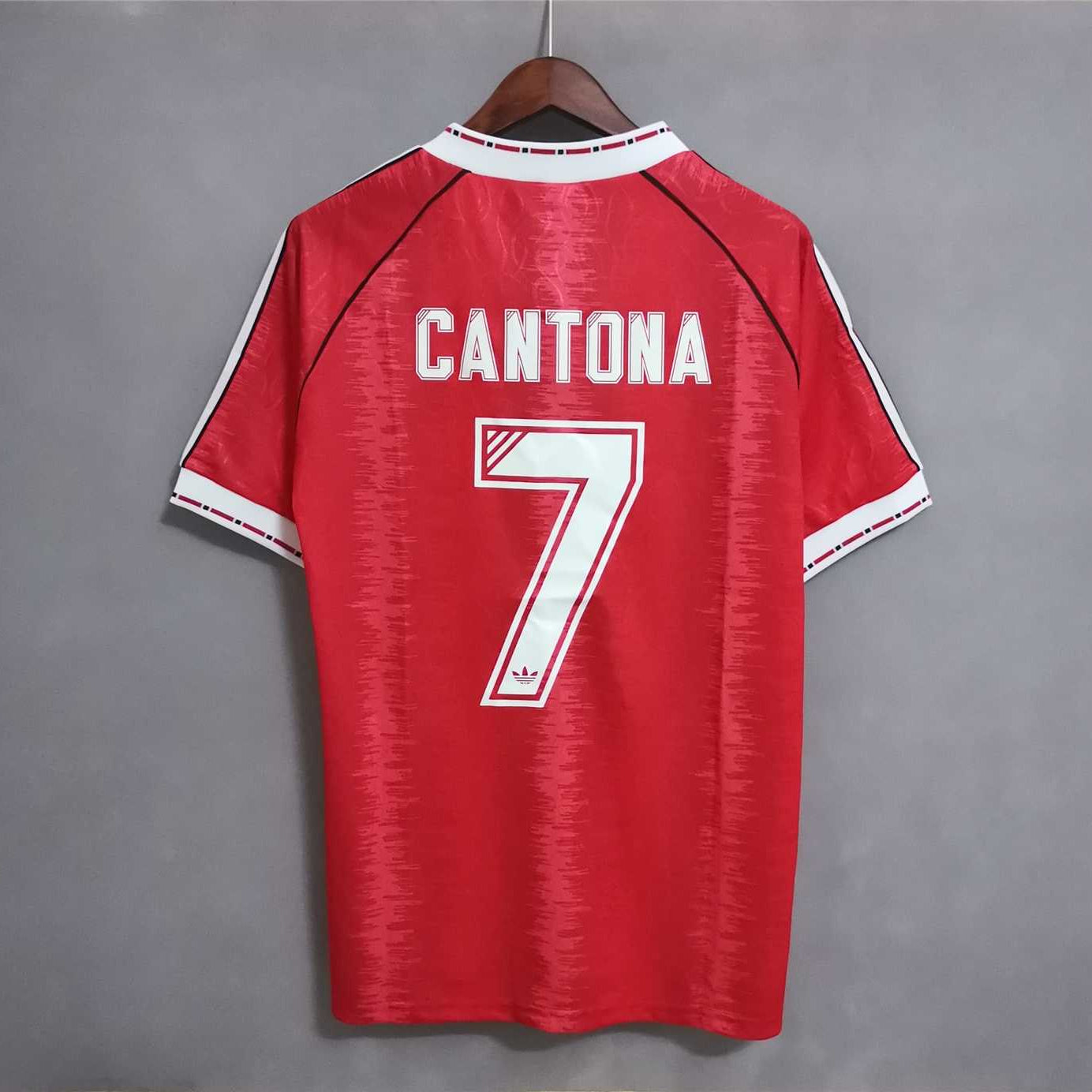 Maglia Manchester United Cantona 1991/92 retro vista posteriore